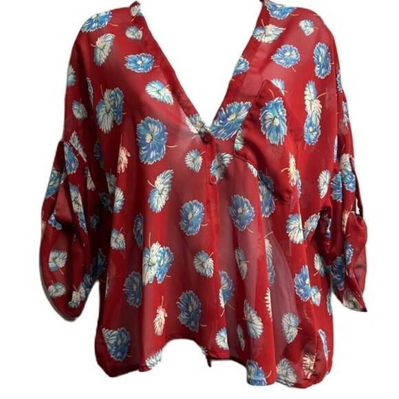 Pins & Needles Floral Top‎ Size Small - Picture 1 of 12